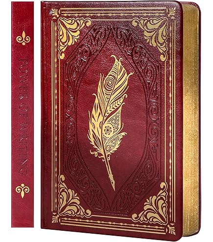 Amazon | 赤い羽の羽ペンとインクのセット - 11.4インチ アンティーク